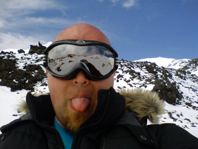 Tongue-poking Ski Monkey