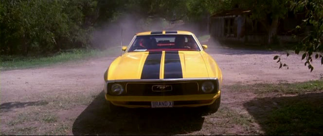 Bruce Lee coloured muscle car from Death Proof (2007).  That I want.  Like, now.